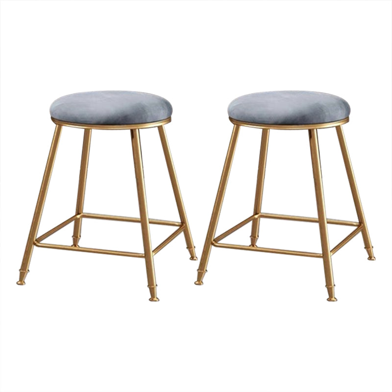 Coffee Shop Glam Bar Stool Iron Legs Footrest Stack-able Counter Stool
