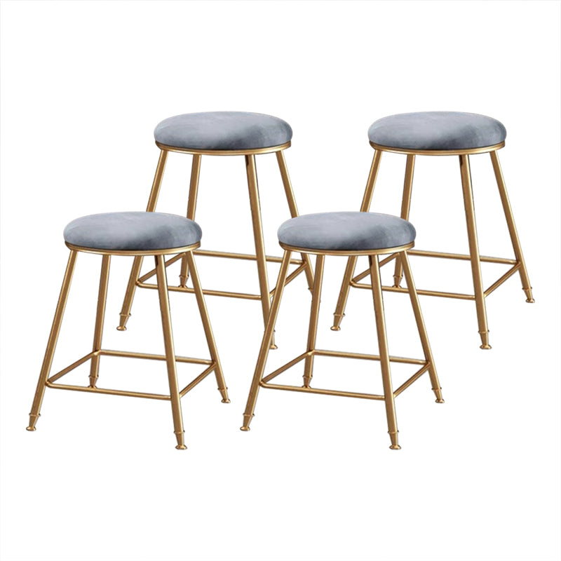 Coffee Shop Glam Bar Stool Iron Legs Footrest Stack-able Counter Stool