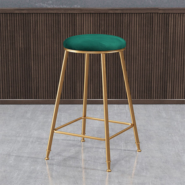 Coffee Shop Glam Bar Stool Iron Legs Footrest Stack-able Counter Stool
