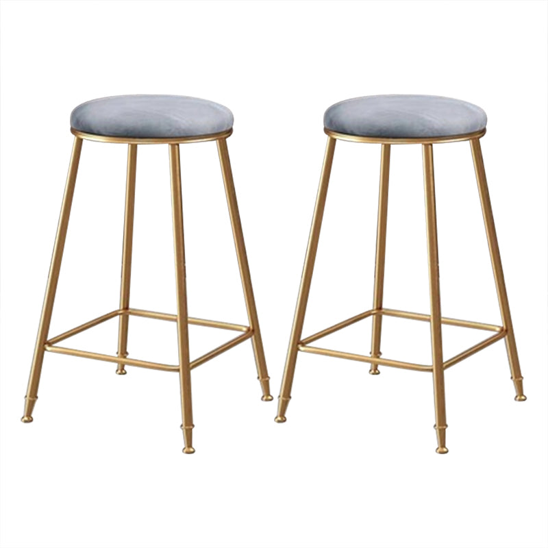 Coffee Shop Glam Bar Stool Iron Legs Footrest Stack-able Counter Stool