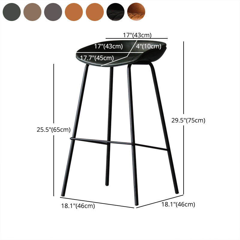 Leder Bucket Barhocker modern