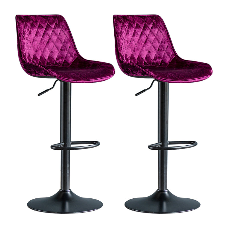 Taburete de barra de altura moderna de altura giratoria Taburada de mostrador de cuero hacia atrás