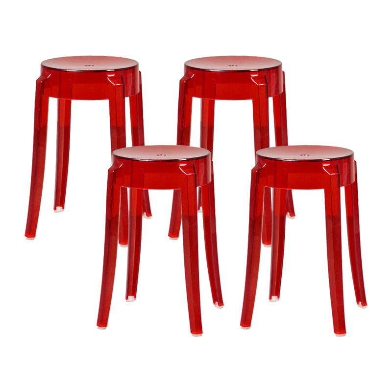 Taburete de bar plástico sin respaldo sin brazos moderno para sala de estar con pedal de plástico