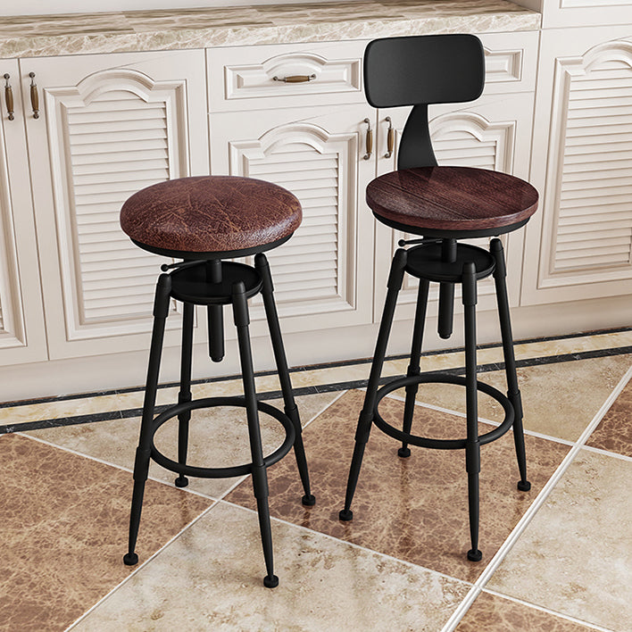 Industrielle armlose hingelbare Counterhocker Iron Restaurant Barhocker mit Pedal