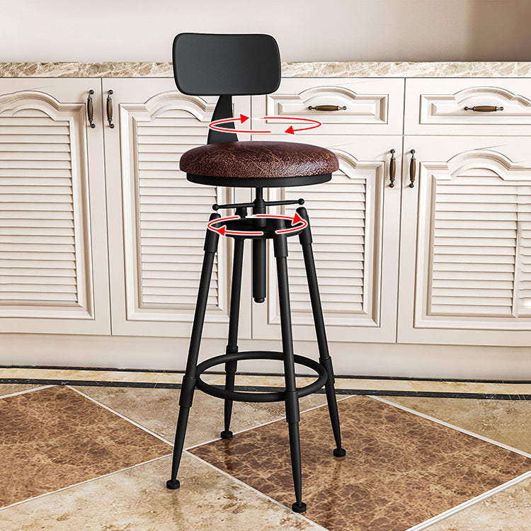 Industrielle armlose hingelbare Counterhocker Iron Restaurant Barhocker mit Pedal