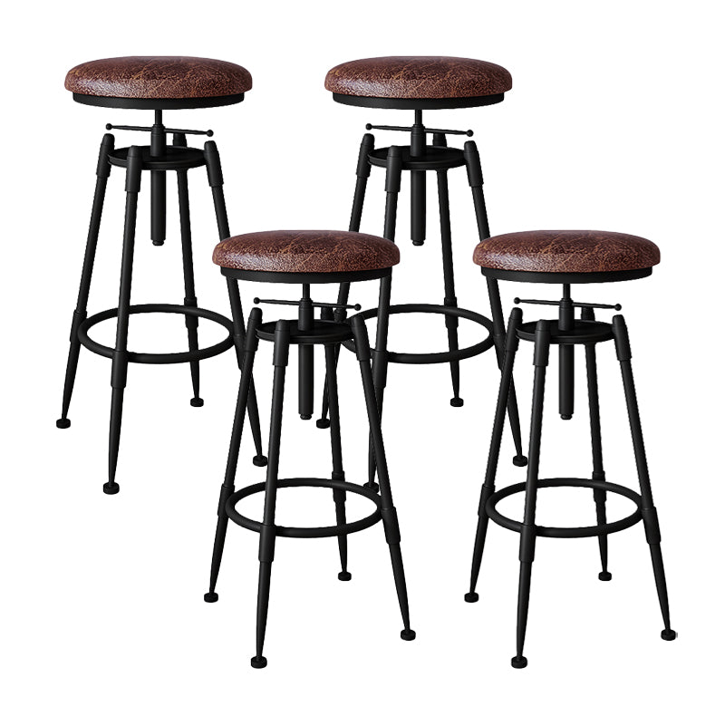 Industrielle armlose hingelbare Counterhocker Iron Restaurant Barhocker mit Pedal