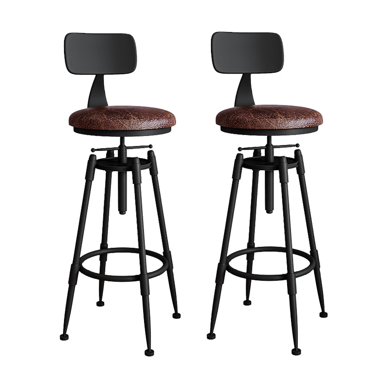 Industrielle armlose hingelbare Counterhocker Iron Restaurant Barhocker mit Pedal
