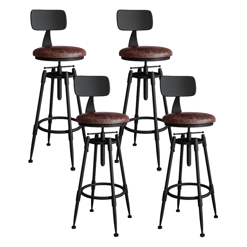 Industrielle armlose hingelbare Counterhocker Iron Restaurant Barhocker mit Pedal