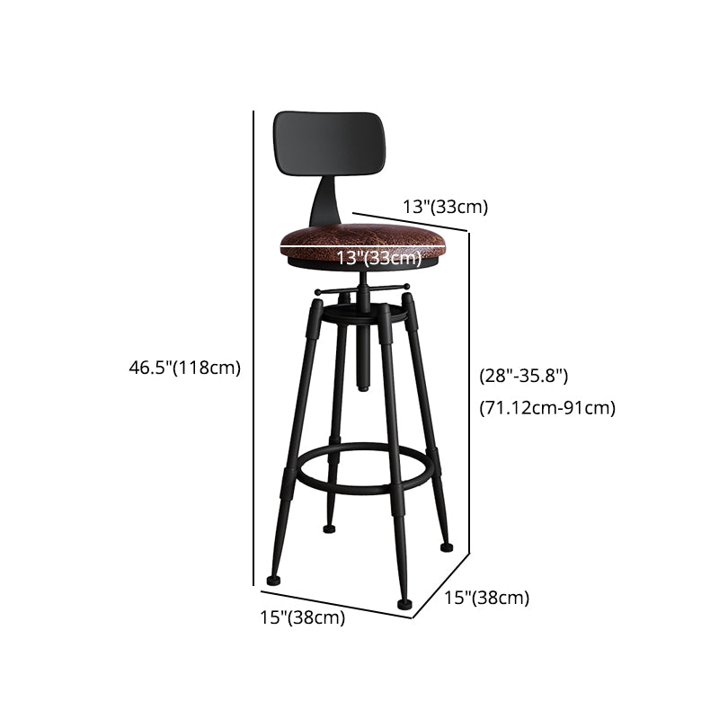 Industrielle armlose hingelbare Counterhocker Iron Restaurant Barhocker mit Pedal