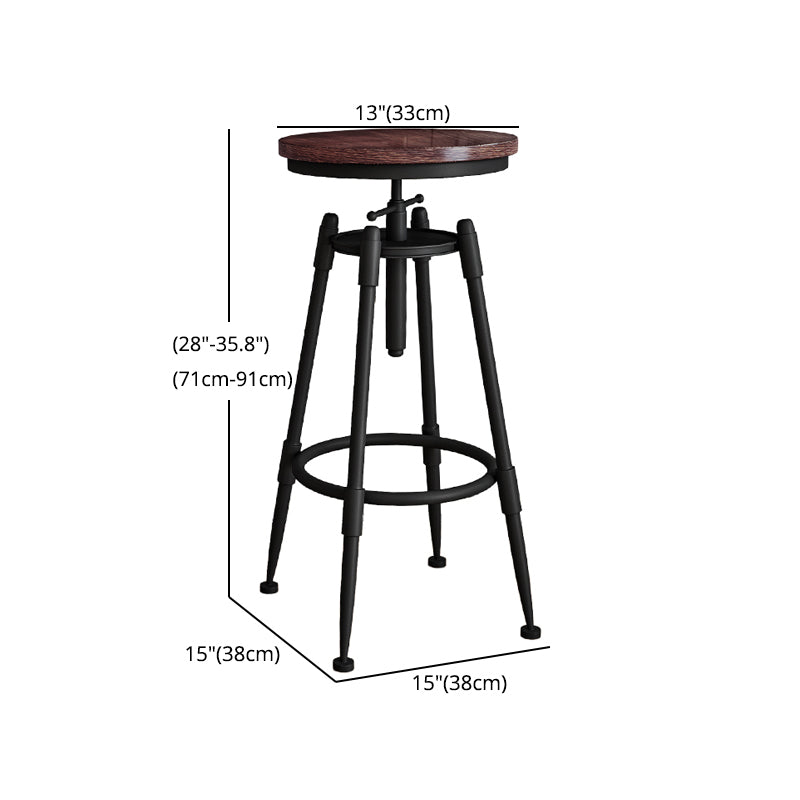 Industrielle armlose hingelbare Counterhocker Iron Restaurant Barhocker mit Pedal