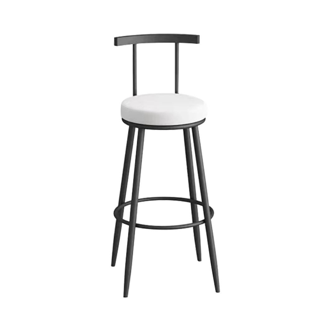 Glam Metal Upholstered Barstool Indoor Bar Stool with Iron Legs