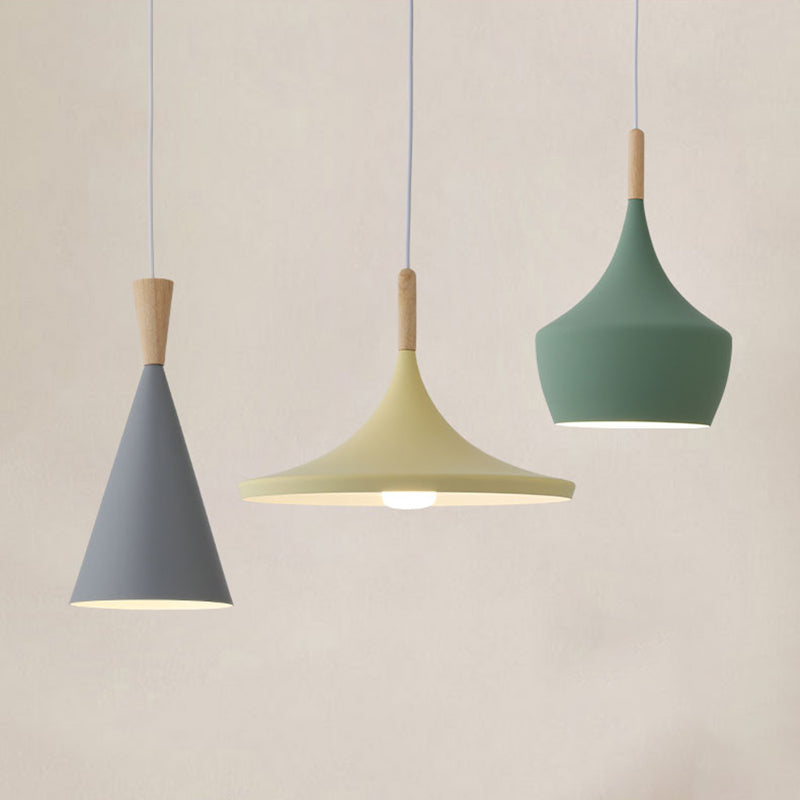 Macaroon Modern Hanging Lamps Aluminium Pendant Pending Lighting Fixtures pour le salon