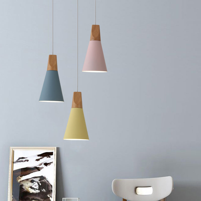 Macaroon Modern Hanging Lamps Aluminum Shade Pendant Lighting Fixtures