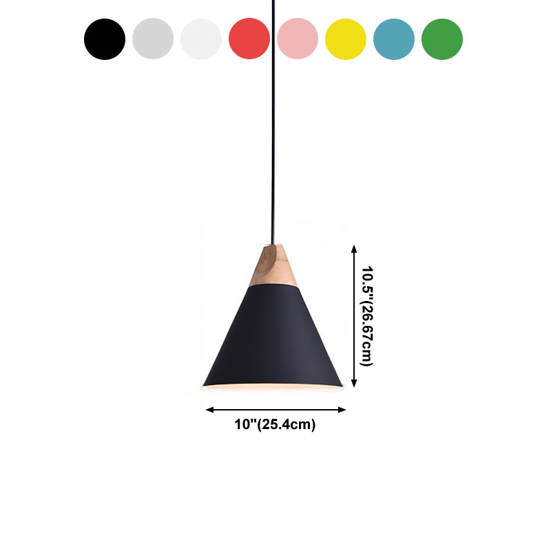 Macaroon Modern Hanging Lamps Aluminum Shade Pendant Lighting Fixtures