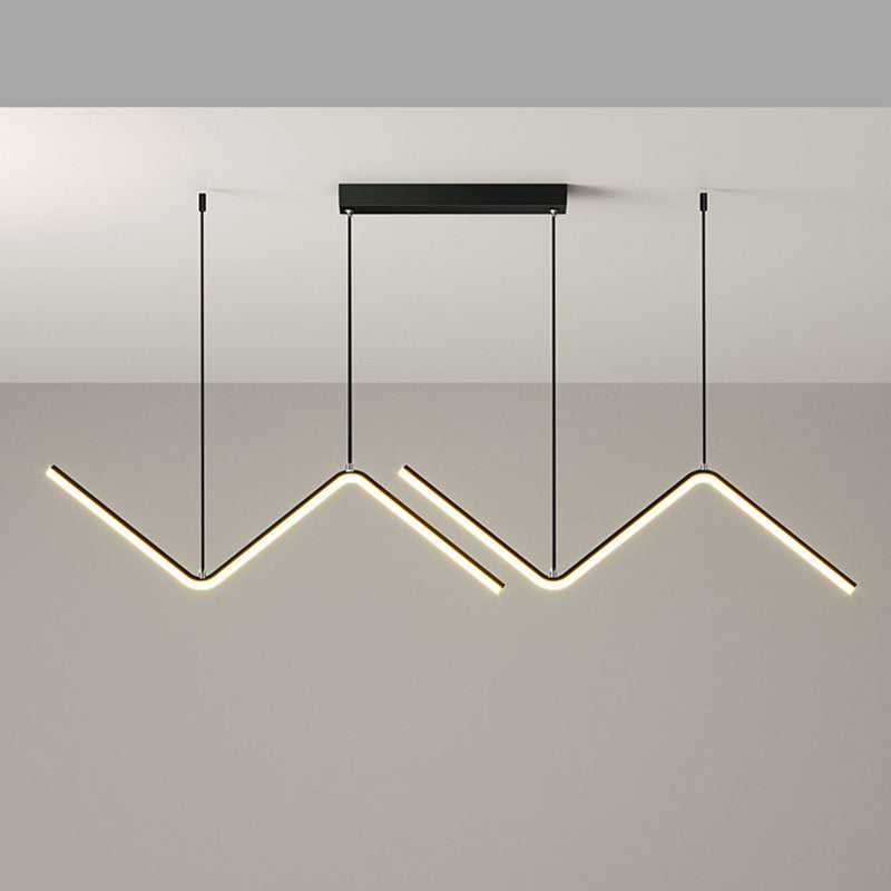 Nordic Pendant Light Modern Style LED Strip Chandelier Lamp Fixture for Dining Room