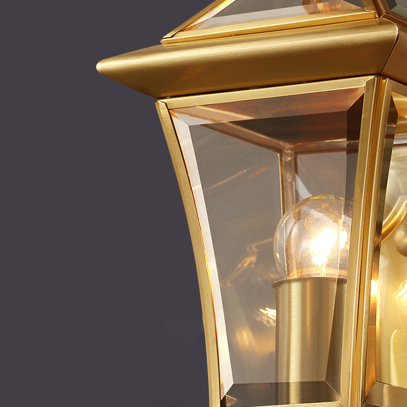 Luce murale in ottone SCONCE Stile vintage Apparecchio di illuminazione da parete ombreggiata in vetro