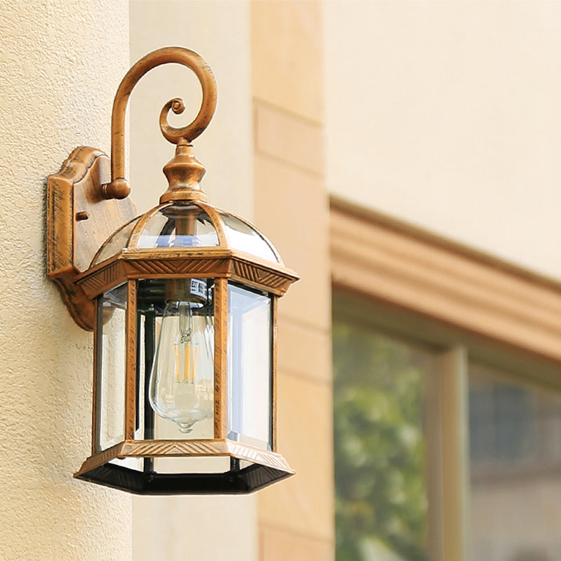 Illuminazione da parete da esterno ombreggiata per la parete vintage in metallo in metallo funce light
