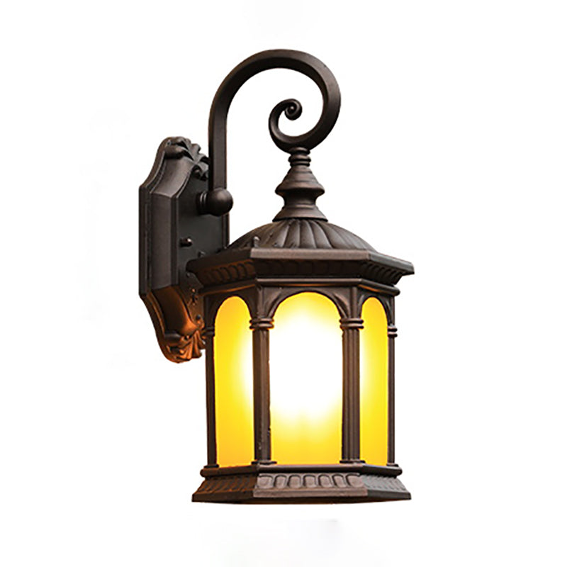 Illuminazione da parete da esterno ombreggiata per la parete vintage in metallo in metallo funce light