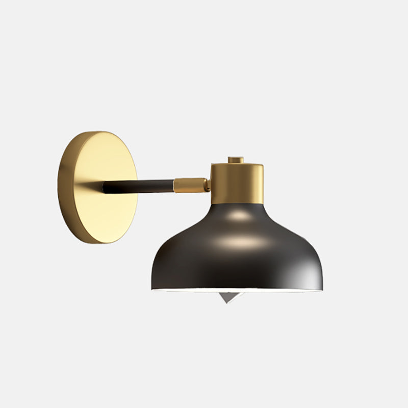 Postmoderne 1 Kopfmetallwandleuchter schwarz-goldener Wandmontageleuchte für Wohnzimmer
