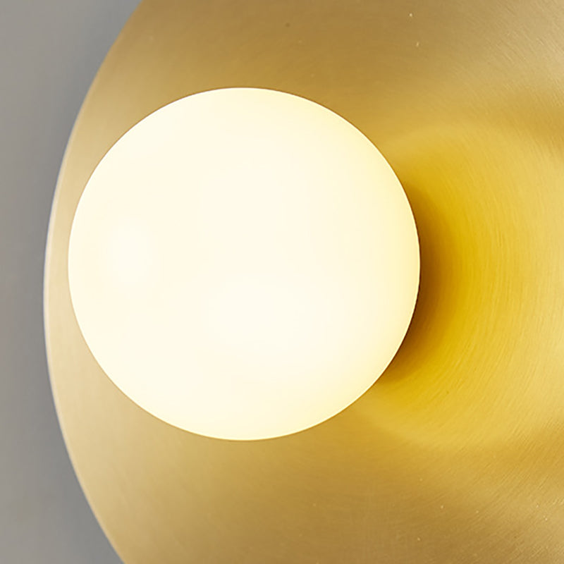 Luz de la pared dorada de la pared de metal de una cabeza posmoderna para sala de estar para sala de estar