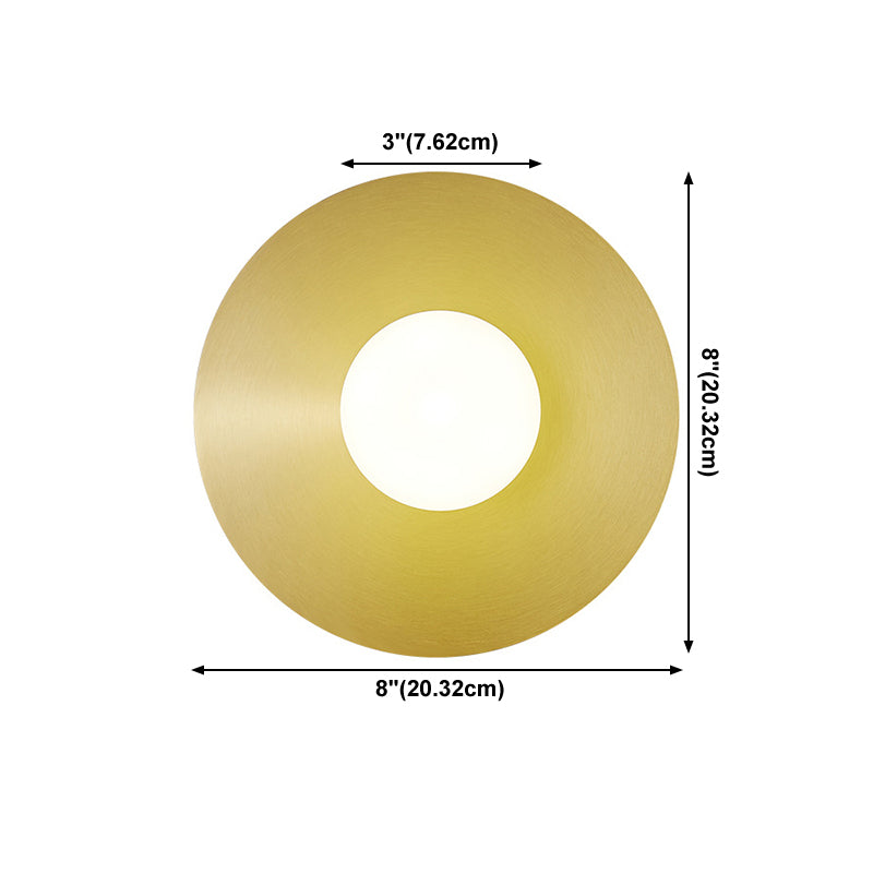 Postmodern Single Head Metal Wall Sconce Golden Wall Mounted Light Fixture for Living Room