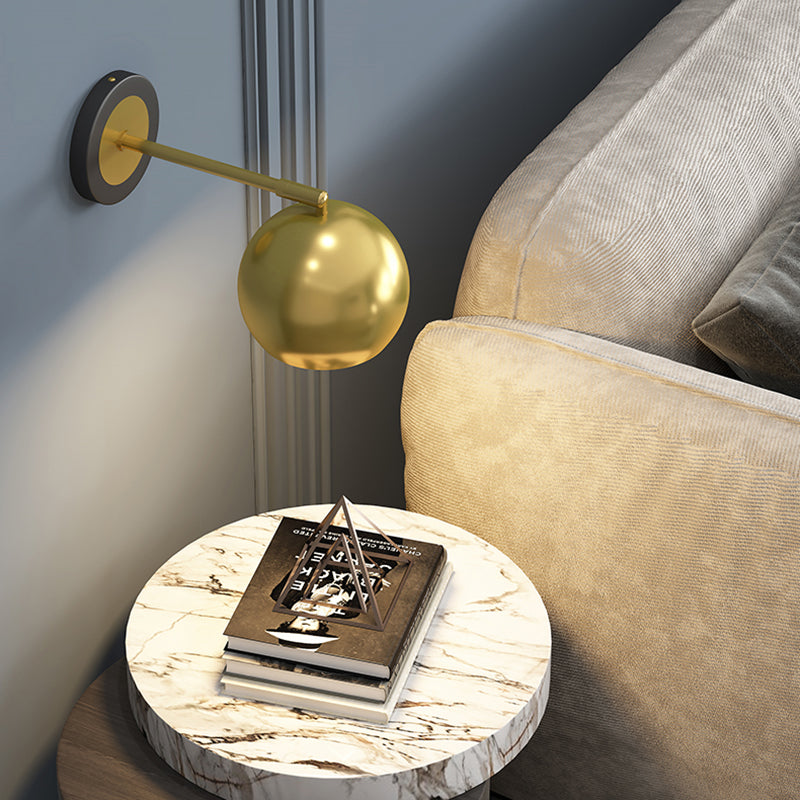 Sala de estar pared apliques posmoderno metal una bulbo de luz de luz montada en la pared