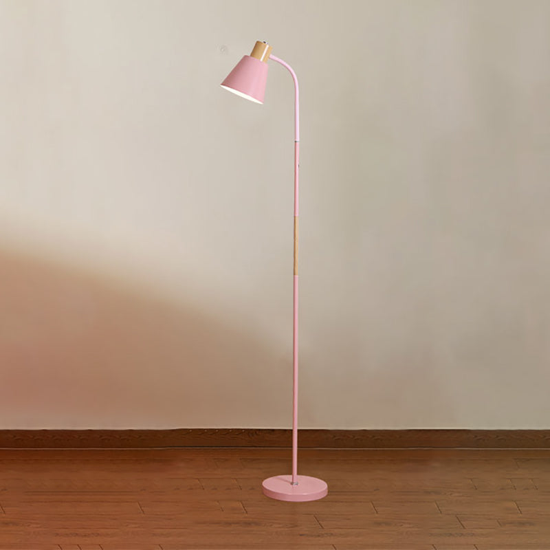 Noordse flexibele arm vloerlicht metallic 1 lampstudieruimte Standing Light