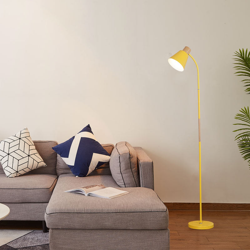 Noordse flexibele arm vloerlicht metallic 1 lampstudieruimte Standing Light