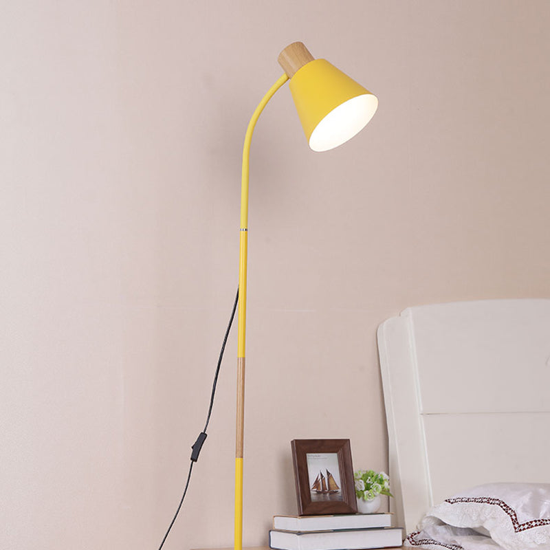 Noordse flexibele arm vloerlicht metallic 1 lampstudieruimte Standing Light