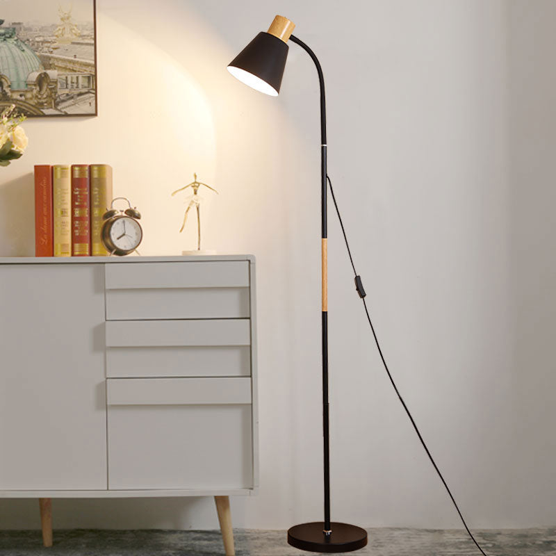 Noordse flexibele arm vloerlicht metallic 1 lampstudieruimte Standing Light