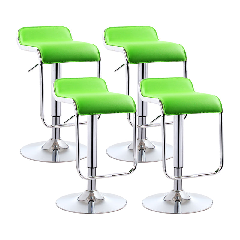 Taburete de bar rectangular moderno reposapiés silla de mostrador de metal ajustable para interiores