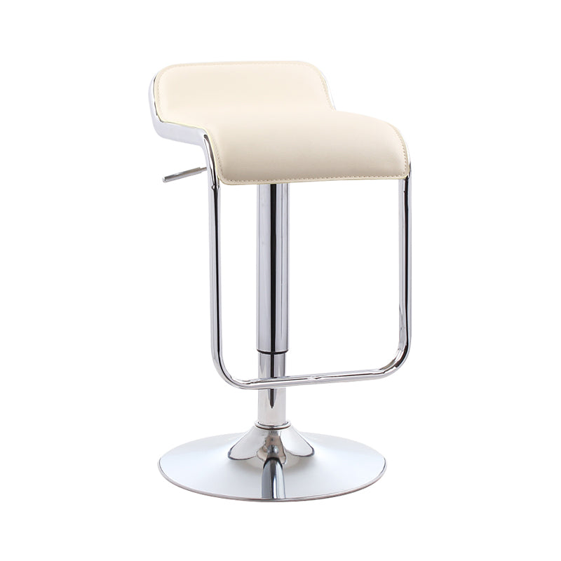 Taburete de bar rectangular moderno reposapiés silla de mostrador de metal ajustable para interiores
