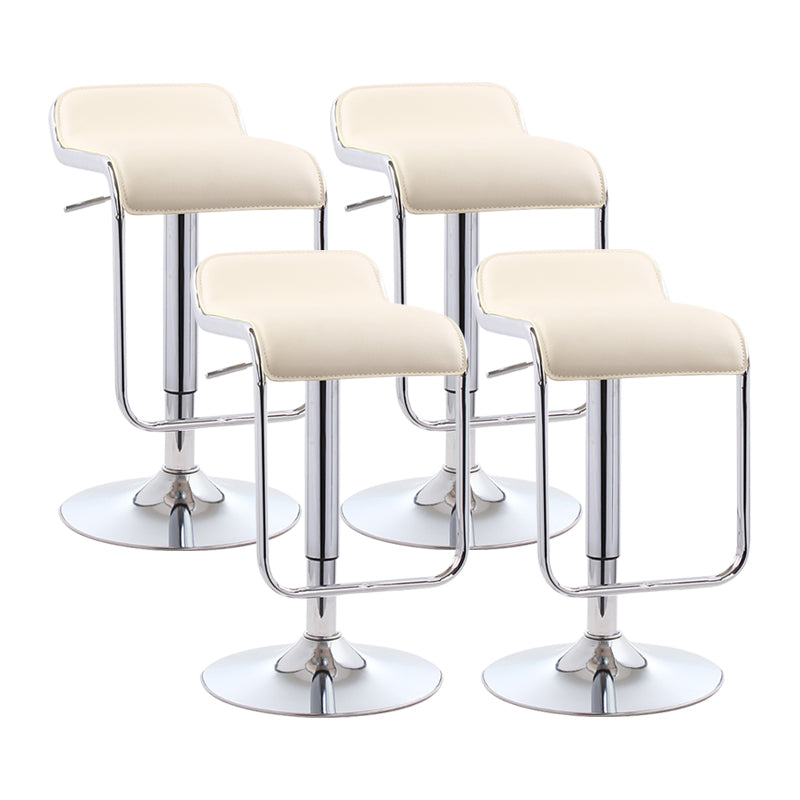 Taburete de bar rectangular moderno reposapiés silla de mostrador de metal ajustable para interiores