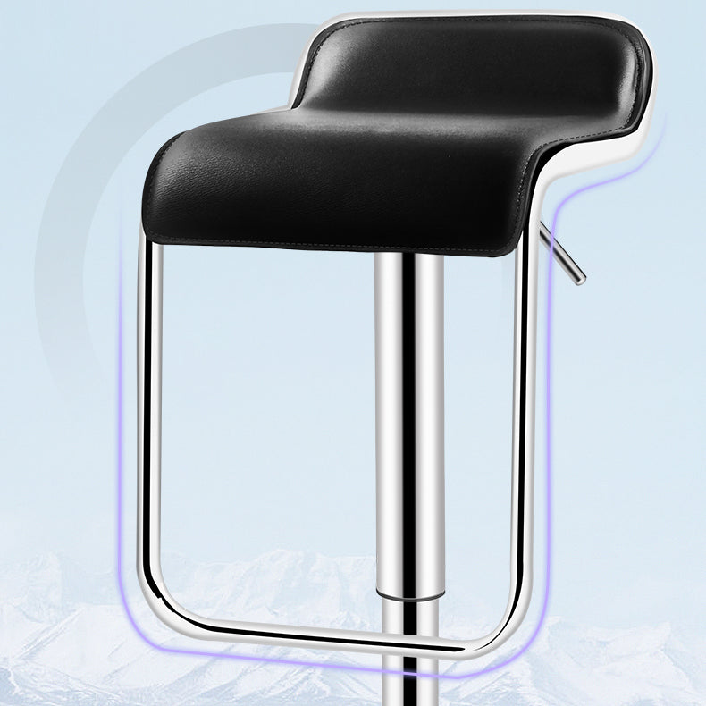 Taburete de bar rectangular moderno reposapiés silla de mostrador de metal ajustable para interiores