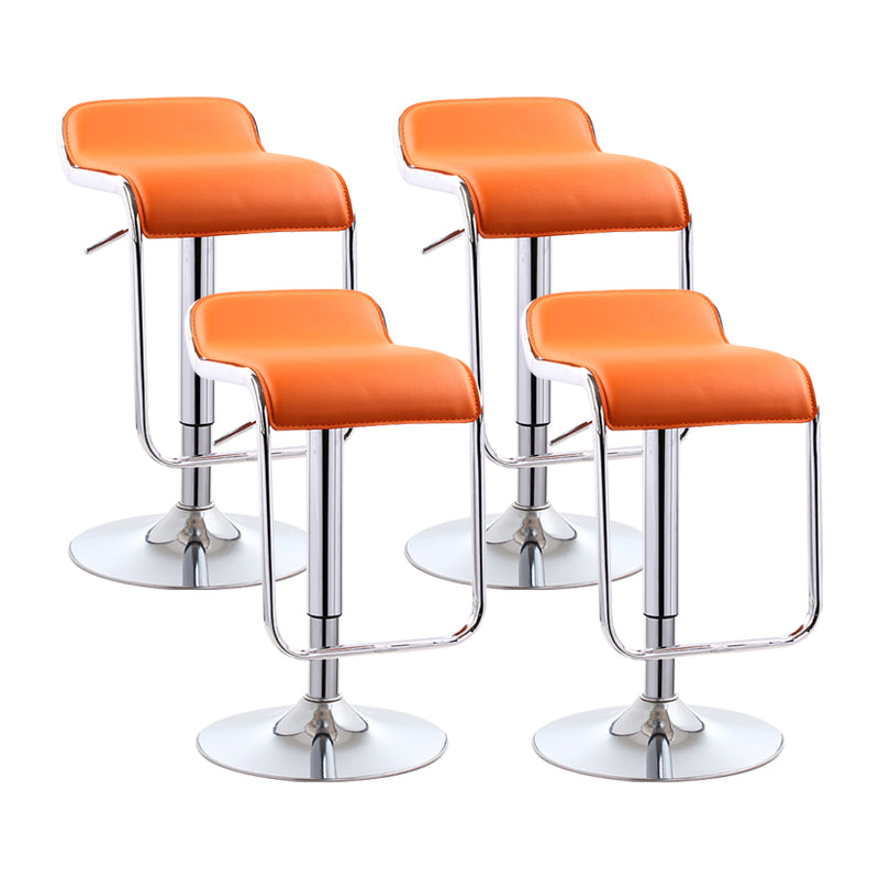 Taburete de bar rectangular moderno reposapiés silla de mostrador de metal ajustable para interiores