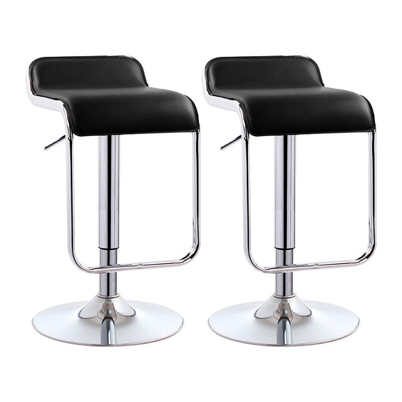 Taburete de bar rectangular moderno reposapiés silla de mostrador de metal ajustable para interiores