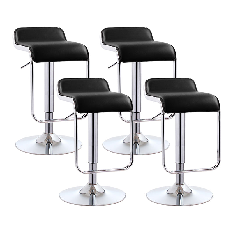 Taburete de bar rectangular moderno reposapiés silla de mostrador de metal ajustable para interiores