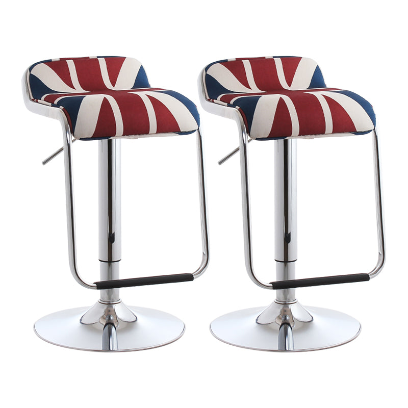 Taburete de bar rectangular moderno reposapiés silla de mostrador de metal ajustable para interiores
