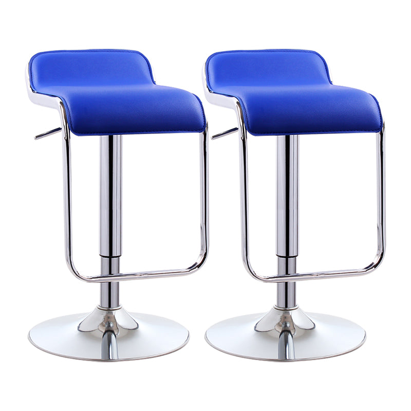 Taburete de bar rectangular moderno reposapiés silla de mostrador de metal ajustable para interiores
