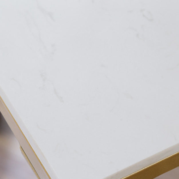 Recangle Rectangle Table à manger en marbre fausse