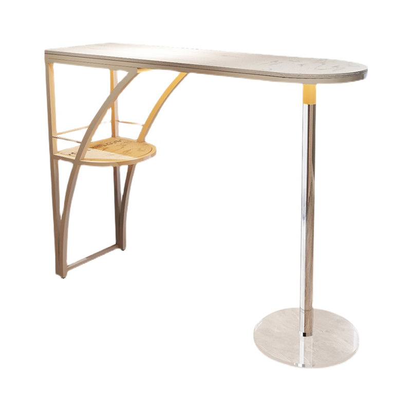 Glam Style 41.3 "H TABLE DE BAR TABLE BISTRO TOP SPÉCIALITÉ BLANC MARBRE