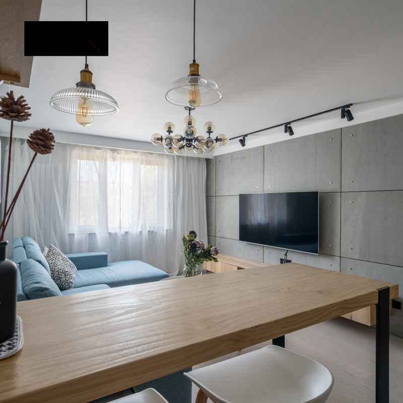 Tavolo da pranzo di pino bar beige industriale tavolo da bistrot interno con doppio piedistallo