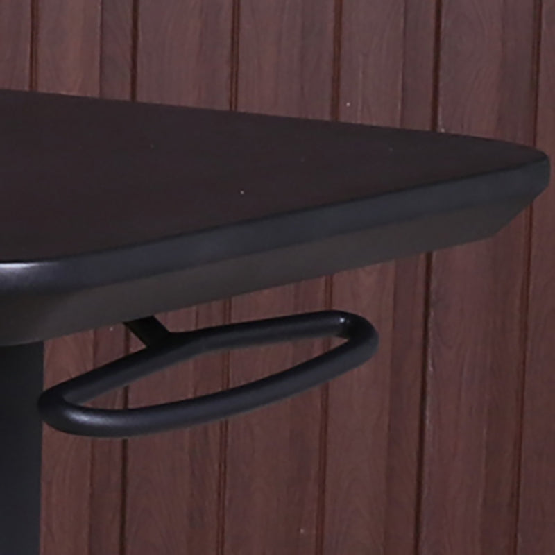 Industrial Metal Bar Table 23"x13" Rectangle Top Indoor Adjustable Height Bistro Table