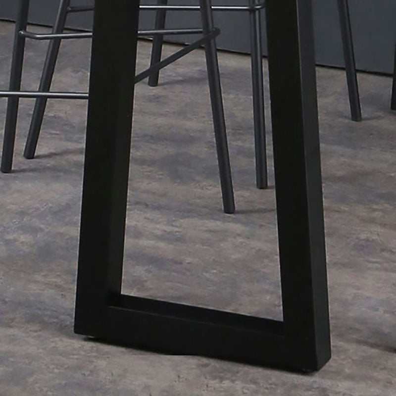 Industrial White Top Counter Table 42-inch Height Table for Living Room