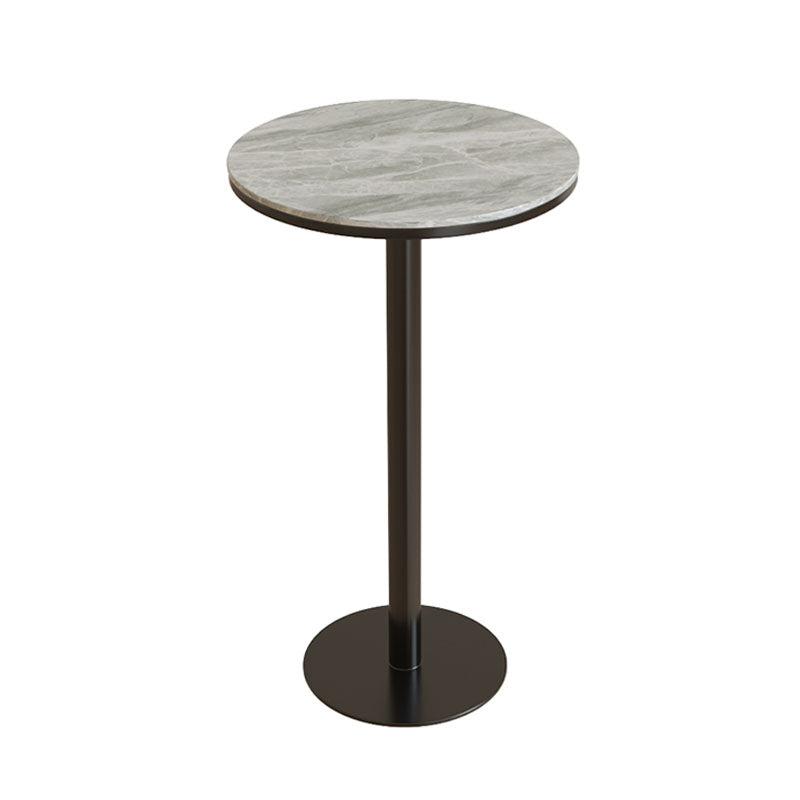Table de bar en métal industriel fausse marbre rond haut bistrot intérieur table - 23 "x41"