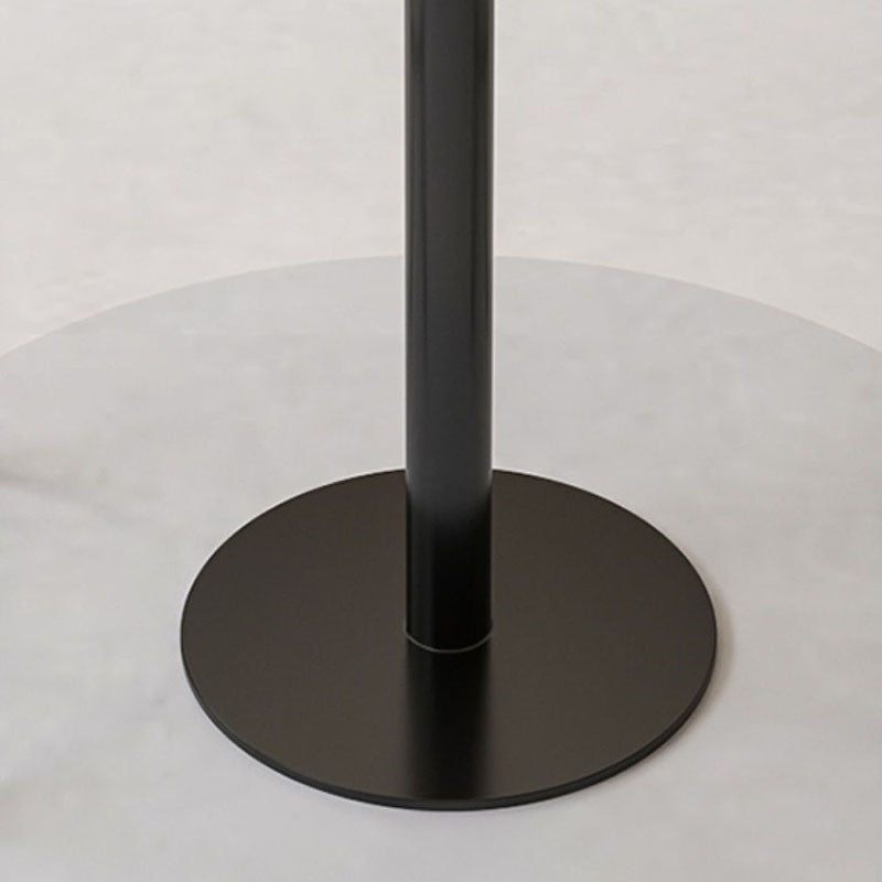 Industrial Metal Bar Table Faux Marble 23.6" Round Top Indoor Bistro Table