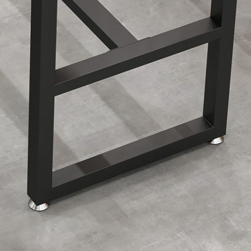 Industrial Rectangle Top Counter Table Marble Top 42-inch Height Bar Table