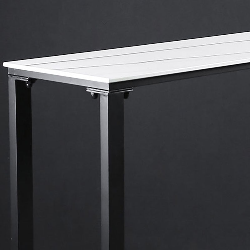 42-inch Height Cocktail Bar Table Industrial Style Metal Base Bar Height Storage Table