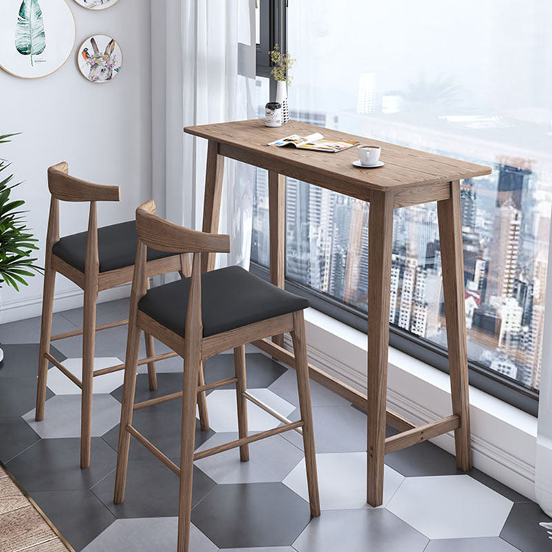 Table de bar en bois naturel de style industriel RECTANGE TOP INDOOR 41.34 "H TABLE DE BISTRO