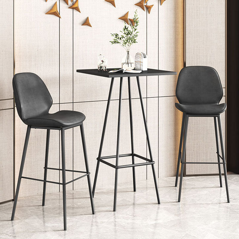 Industrial Style Iron Bar Table Square Top Indoor 4 Legs Bistro Table - 23"W x 41"H